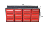 Garage Storage Cabinets 7' with Workbench (20 Drawers)