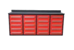 Garage Storage Cabinets 7' with Workbench (20 Drawers)